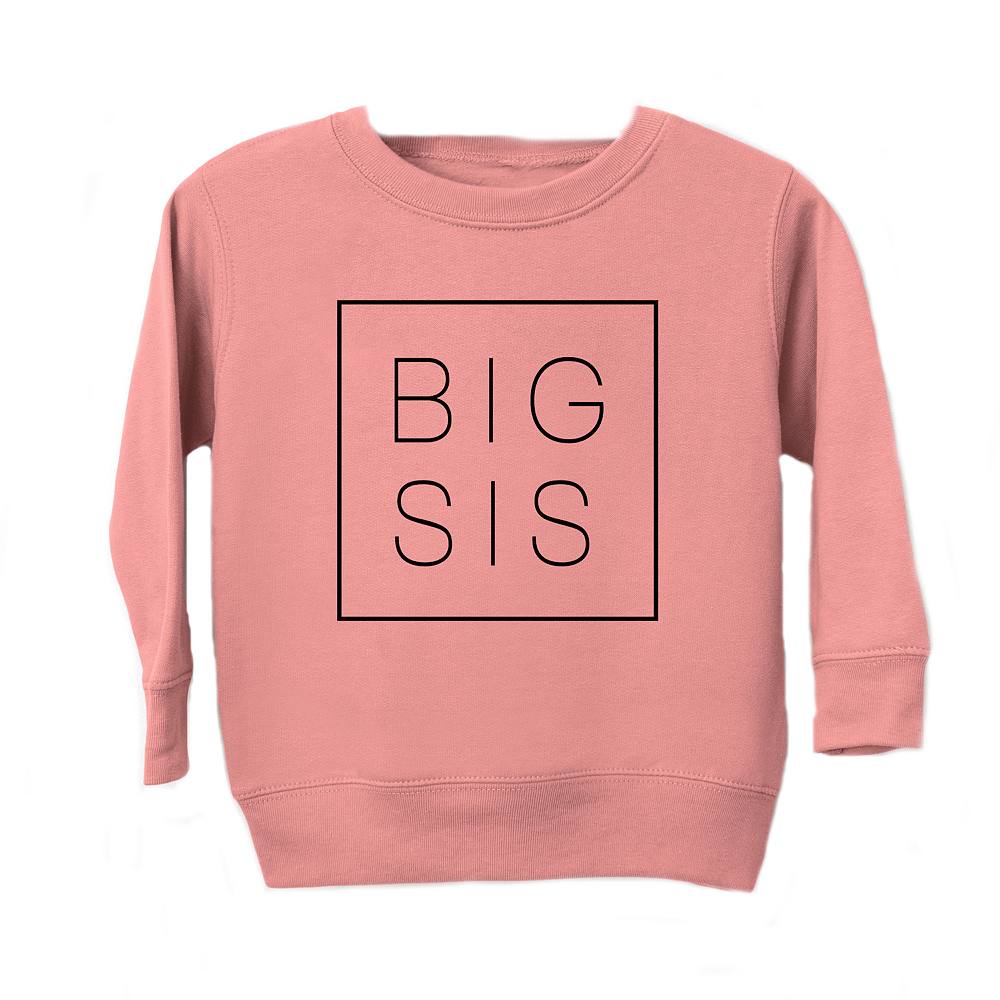 

Толстовка с квадратным рисунком для малышей Big Sis The Juniper Shop, цвет Mauve