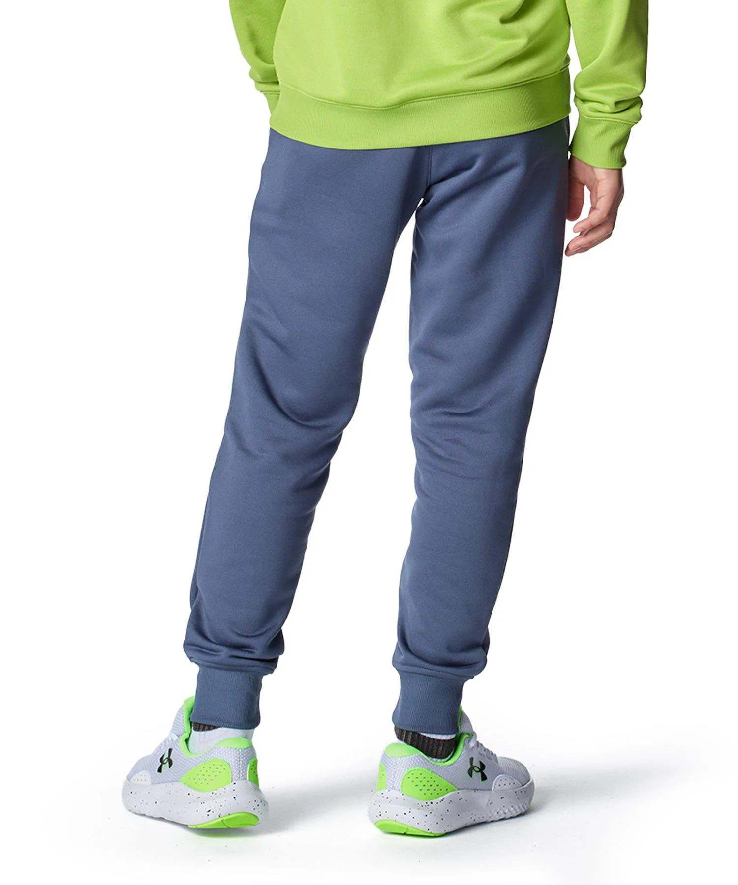 Детские джоггеры из флиса UA Tech Terry UNDER ARMOUR темно-серые — фото 2