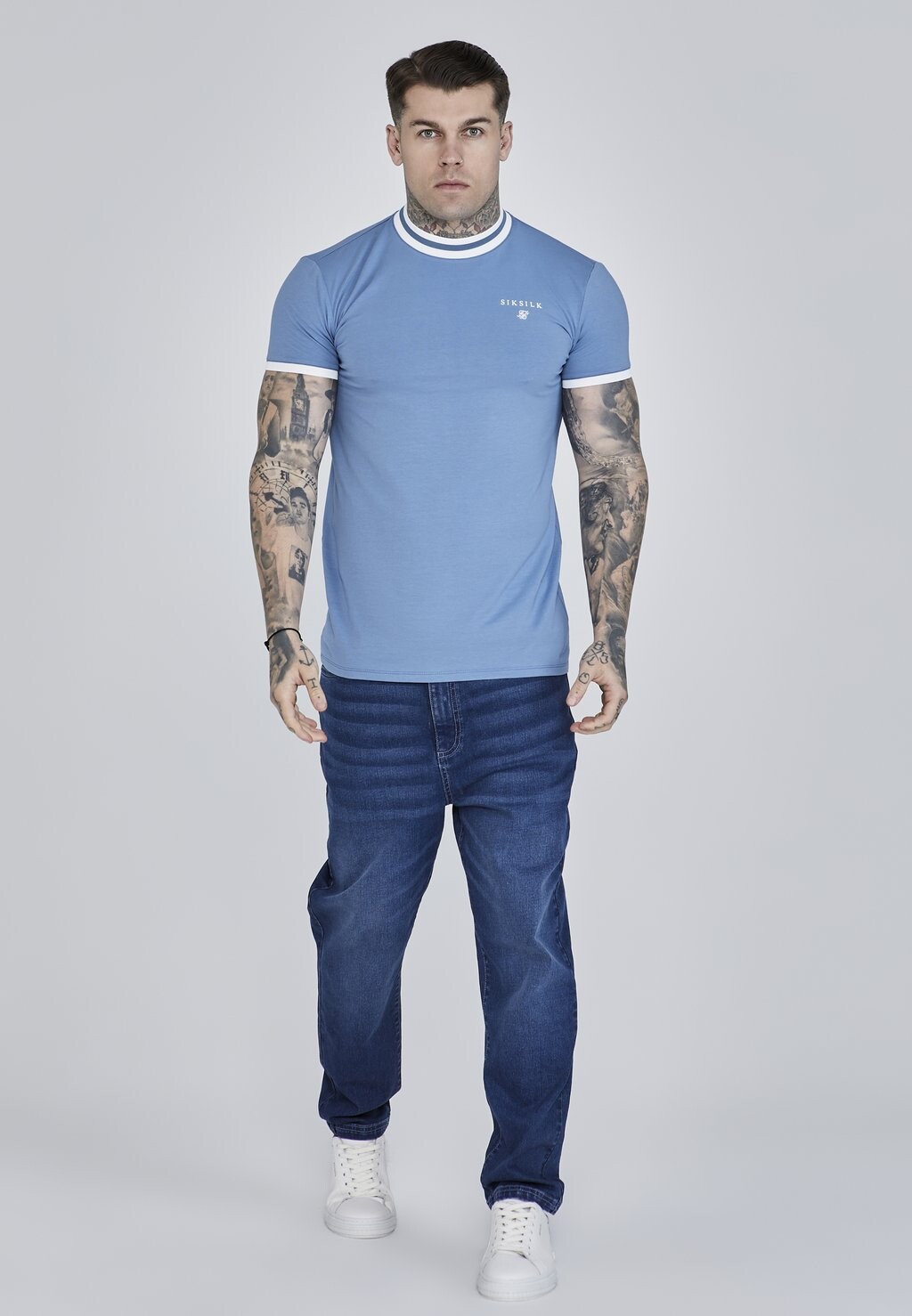 

Базовая футболка RINGER SIKSILK, синий