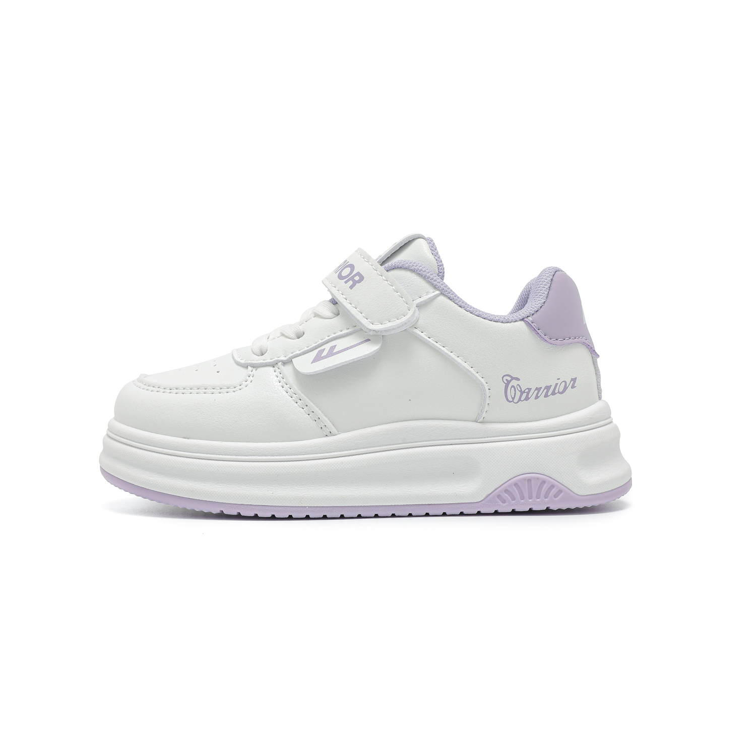 

Дышащие легкие амортизирующие низкие скейтерские кроссовки для детей WARRIOR, белый/фиолетовый