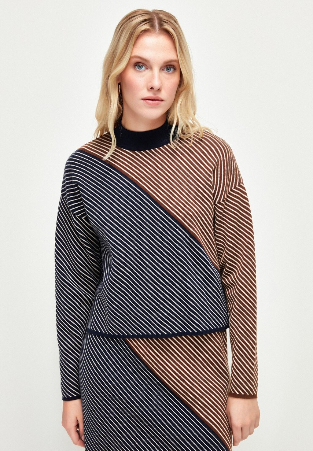 

Вязаный свитер STRIPED adL, цвет striped navy blue