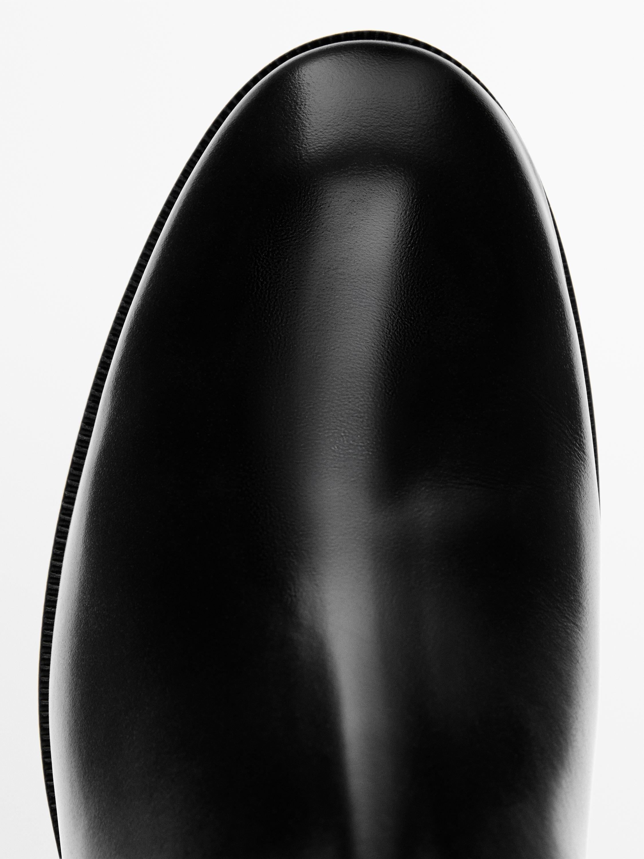 Кожаные челси - сделано в Италии Massimo Dutti, black — фото 4