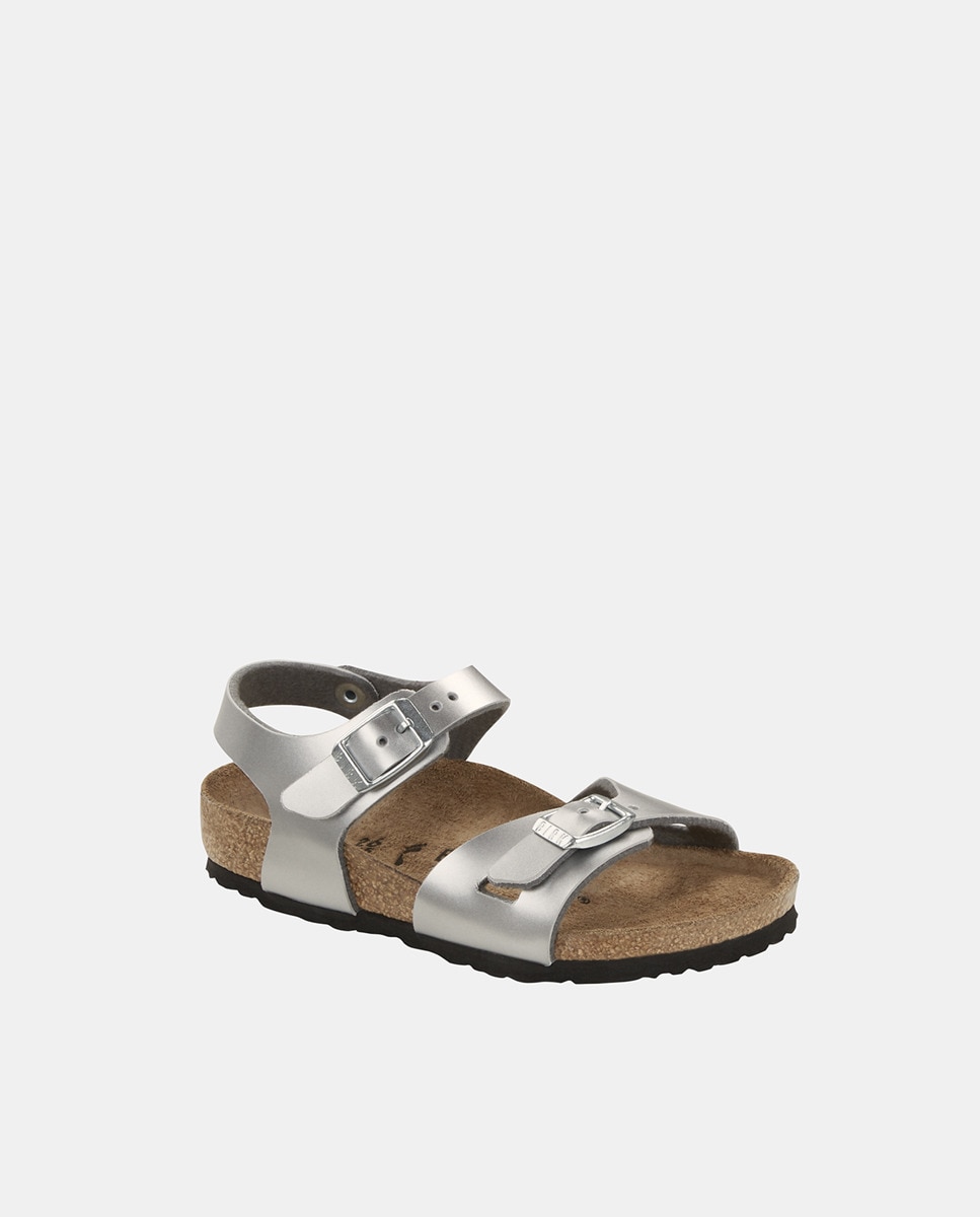 

Сандалии для девочек Rio Kids Birkenstock, серебро