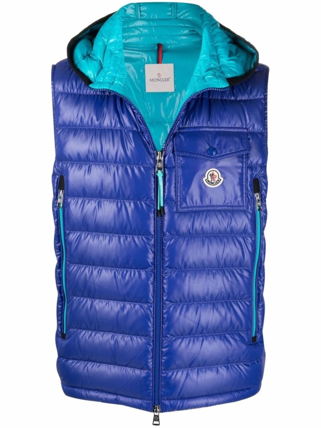 

Moncler дутый жилет Ragot с нашивкой-логотипом, синий