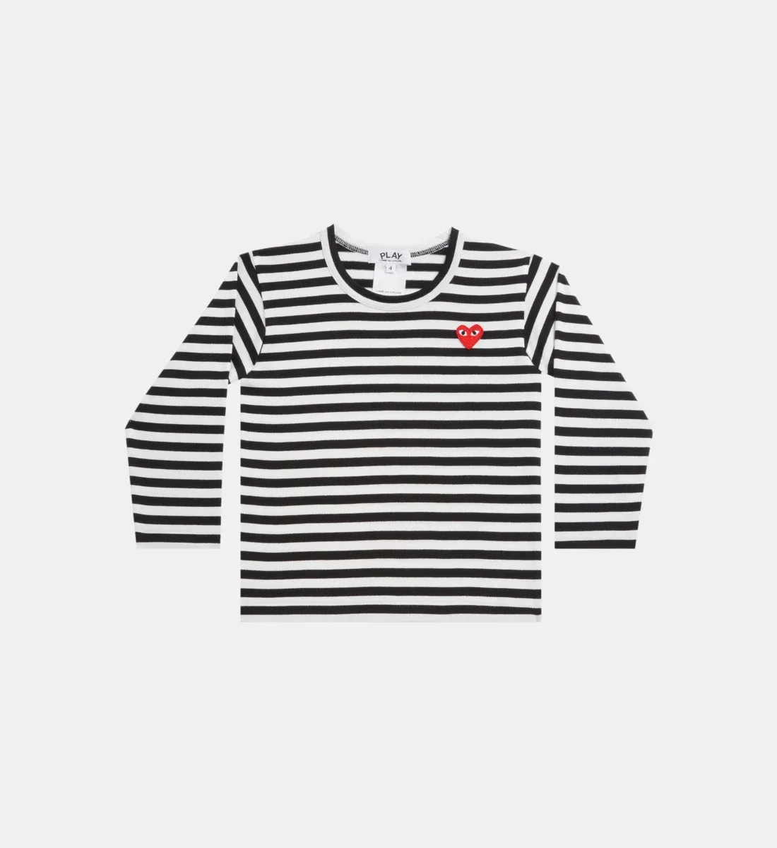 Полосатая футболка с длинными прямыми рукавами Comme Des Garcons Play, мультиколор