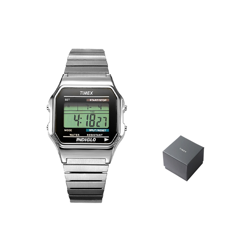 

TIMEX Часы Wrist Watch Electronic Movement Stainless Steel Watchband 34mm Black Dial Unisex