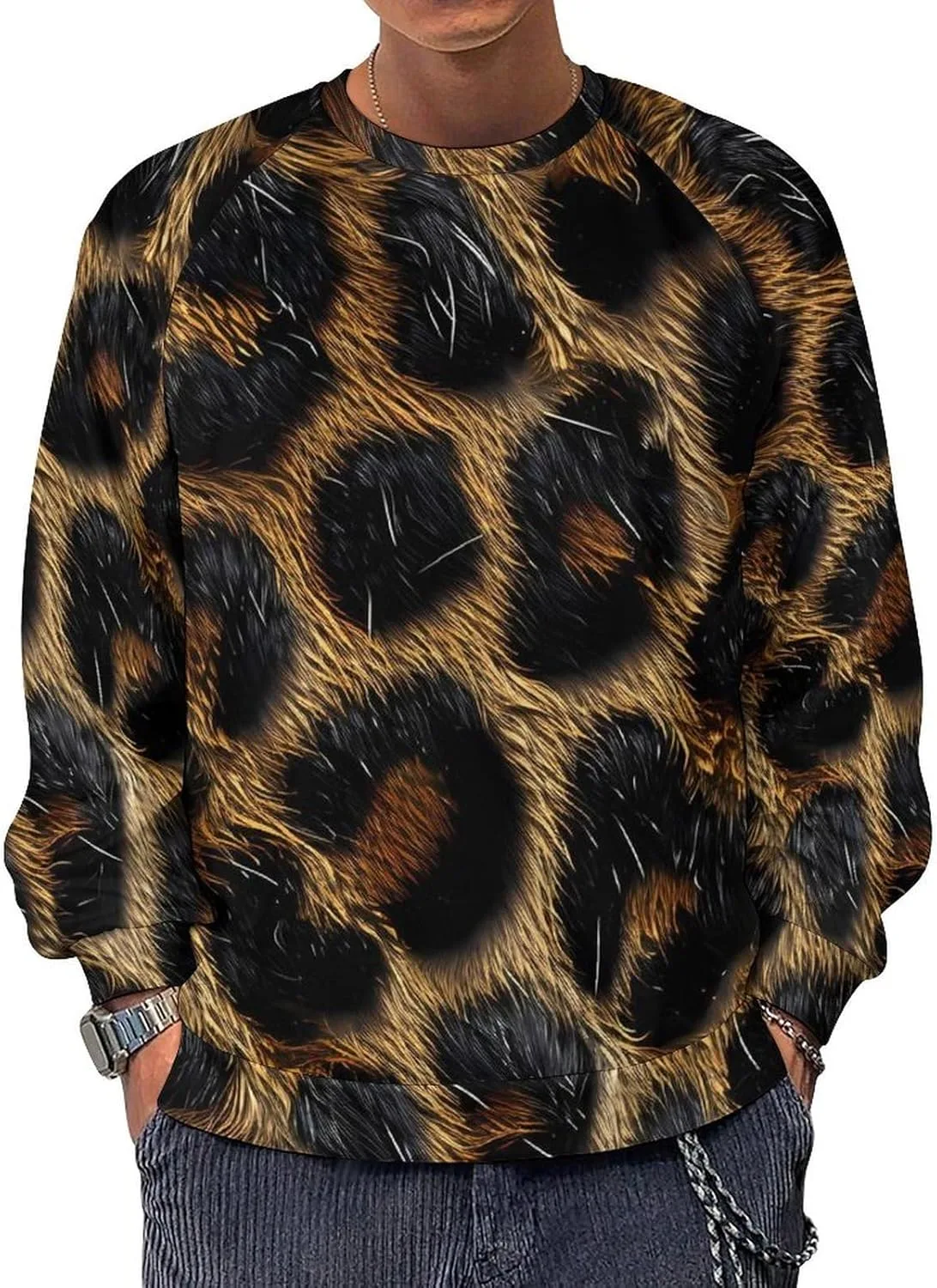 

Золотой свитшот с леопардовым принтом и блестками Bulcli