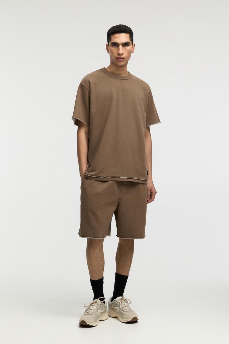 

Шорты-Бермуды Jogger Pull And Bear, коричневый