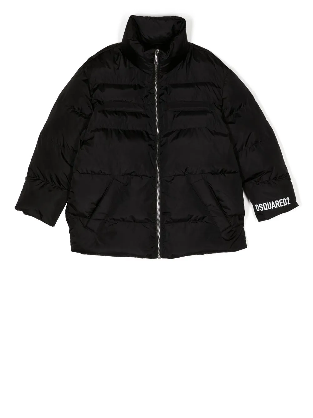 

Пуховик с логотипом DSQUARED2 KIDS, черный