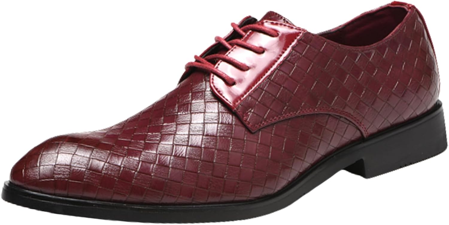 

Мужские повседневные туфли ADMLZQQ с шнуровкой, мужские мокасины для вождения Penny, легкие и дышащие, бордовый