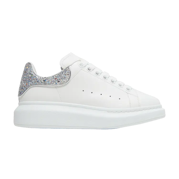 Кроссовки Alexander McQueen Alexander McQueen Wmns Oversized Sneaker 'White Silver Glitter', белый