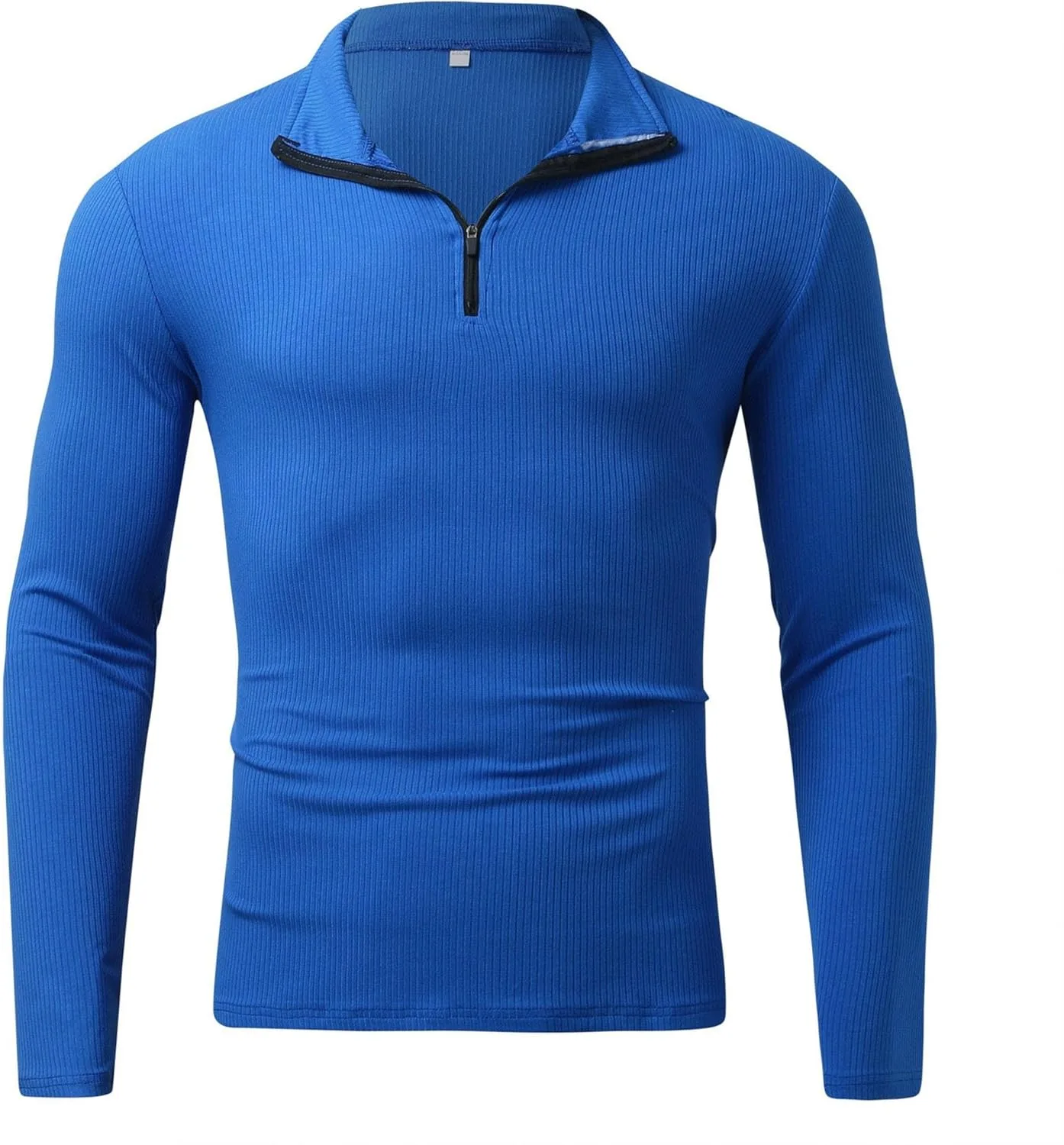 Свитер для мужчин Slim Fit с воротником-поло и 1/4 молнией — фото 3