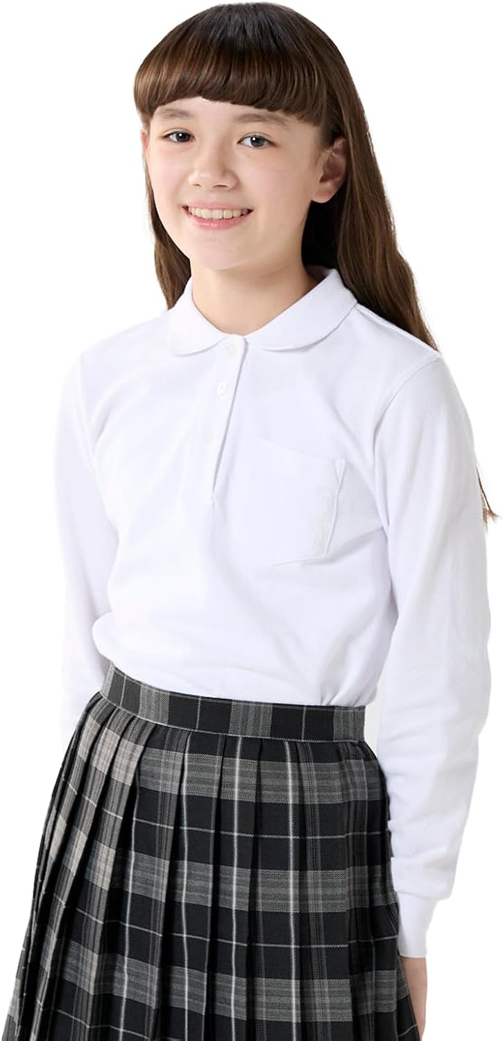 

Детская рубашка-поло Beams School 110851 с длинным рукавом, белый