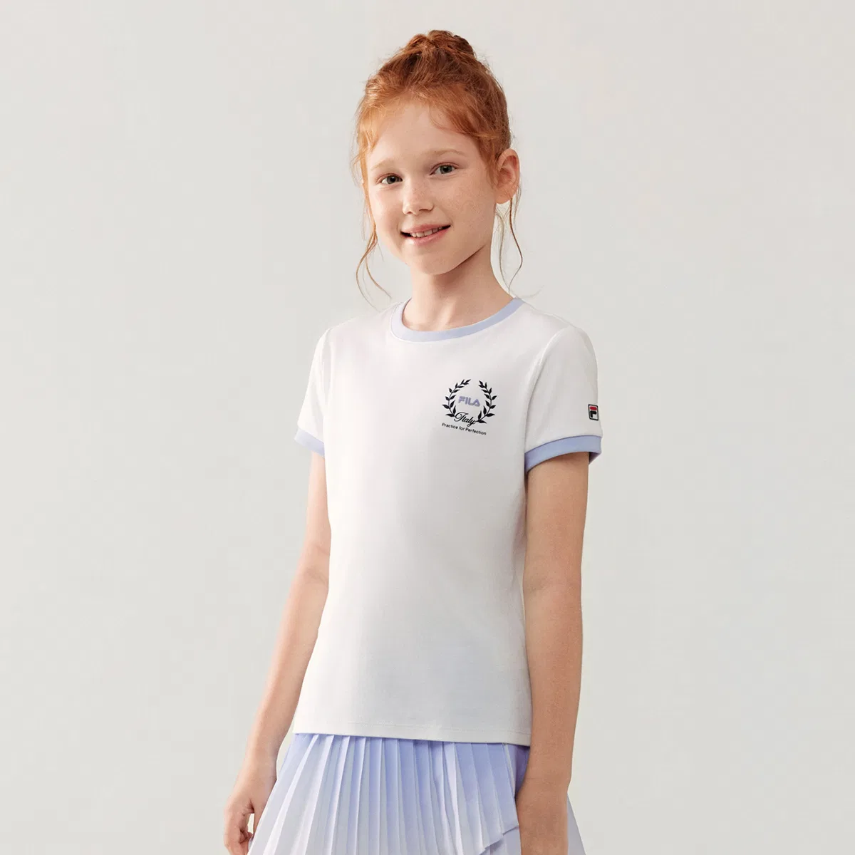 Футболка PERFORMANCE FPH с коротким рукавом Jade White, детская FILA KIDS — фото 3