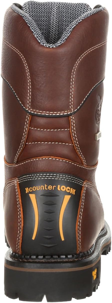 Мужские ботинки Georgia Boot AMP LT Logger водонепроницаемые с низким каблуком, коричневый — фото 4