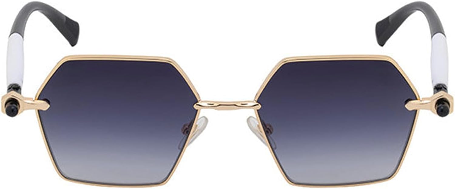 

Солнцезащитные очки Willochra маленького квадратного шестиугольного размера для женщин, ретро-очки для мужчин, металлическая оправа, многоугольные солнцезащитные очки, винтажные градиентные очки, защита от УФ-излучения UV400, C1