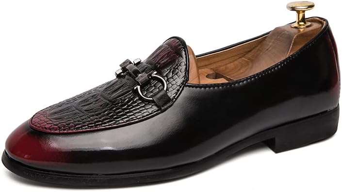 

Мужские туфли-лоферы Santimon, формальные модные стильные туфли, слипоны с пряжкой, повседневная обувь, подходящая для работы, бизнеса и свадеб, красный