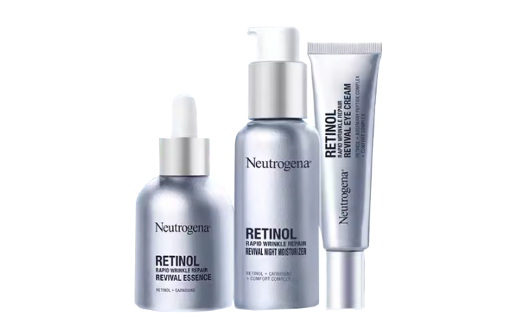 Набор косметических средств по уходу за кожей лица Neutrogena Retinol Boost: ночной крем, 30 мл + крем для глаз, 15 мл + эссенция, 30 мл — фото 2