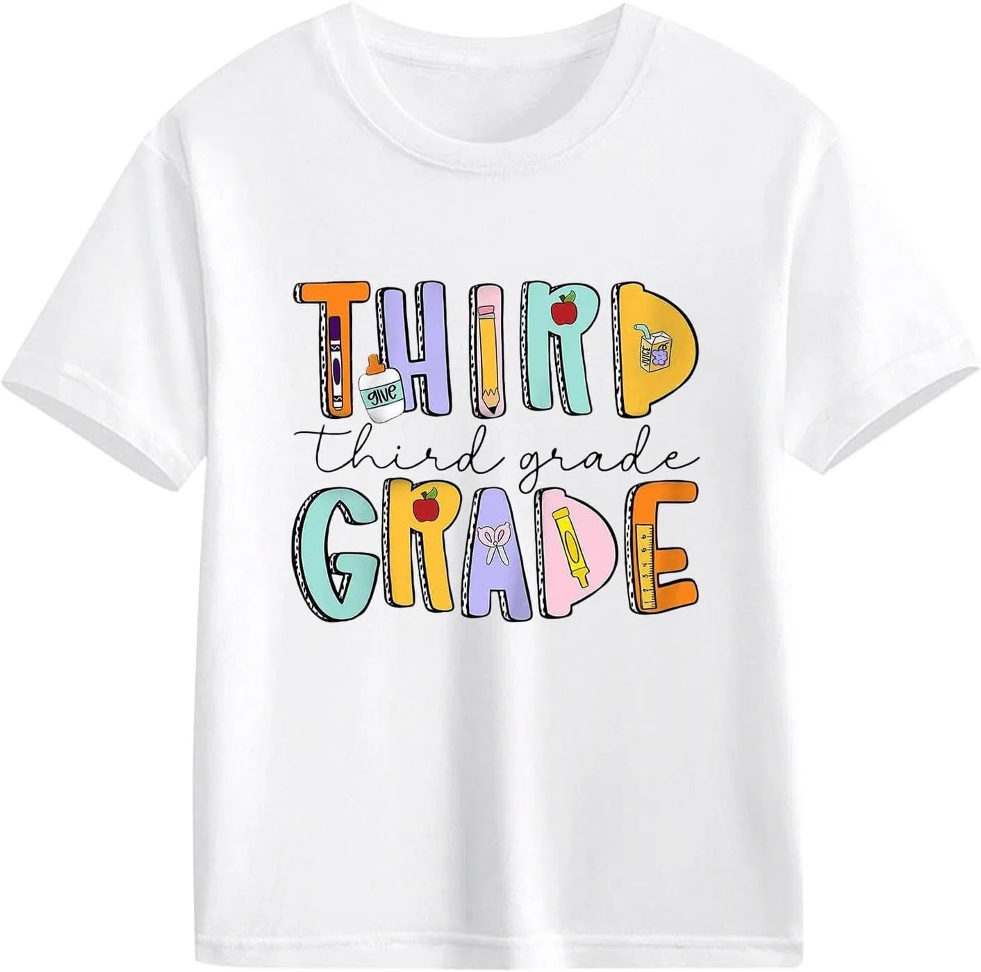 Футболка детская First Day of Third Grade, белый — фото 4