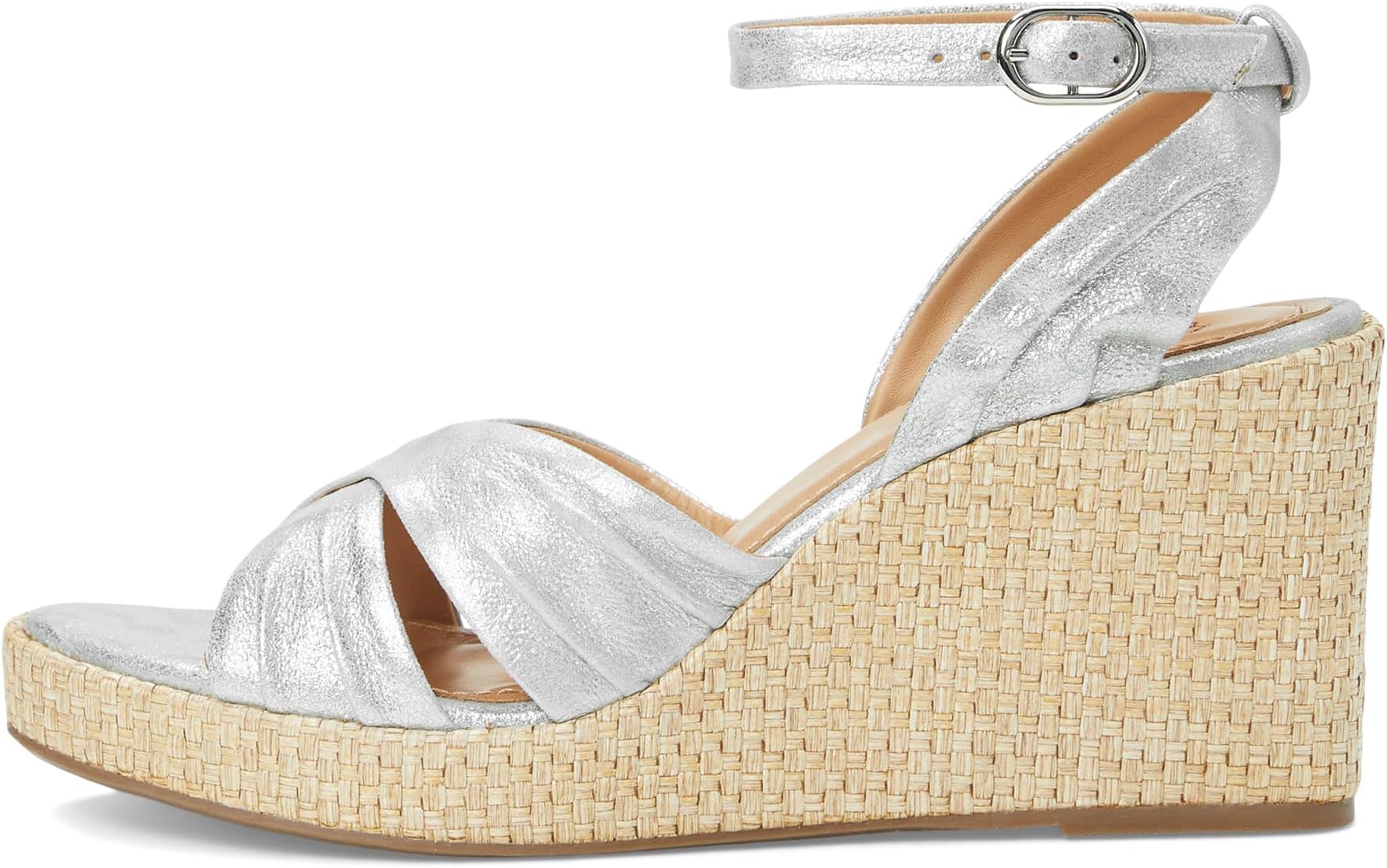 Туфли Johnston & Murphy Marcia Cross-Band Sandal, цвет Silver Metallic — фото 4