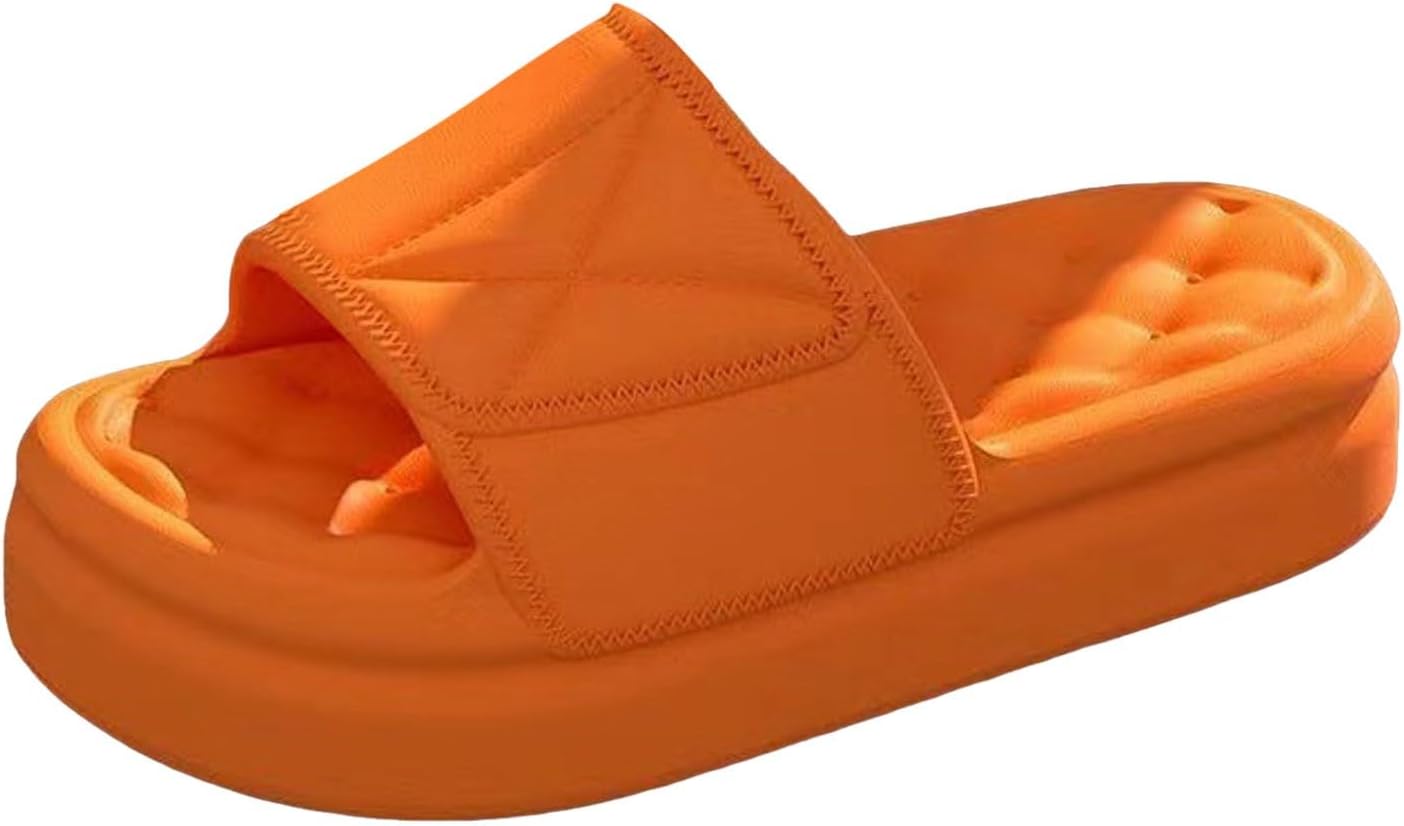

Тапочки-подушки для женщин и мужчин, ультракомфортные, нескользящие, для душа, для дома и улицы, быстросохнущие, как облака Generic, оранжевый