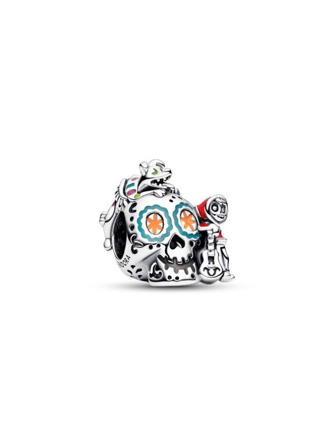 

Шарм Pandora Disney Pixar Coco Miguel & Dante Skull Glow-in-the-dark Charm, стерлинговое серебро