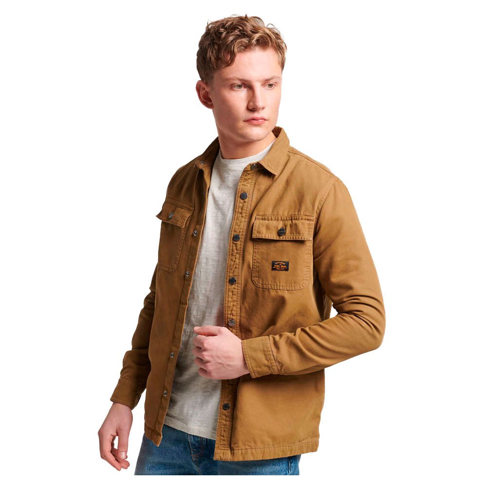 

Рубашка Superdry Canvas Workwear, коричневый