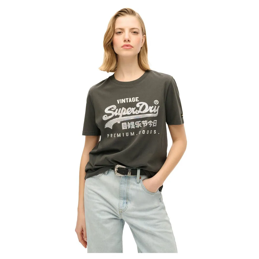

Футболка Superdry Embellished Vl Graphic, серый