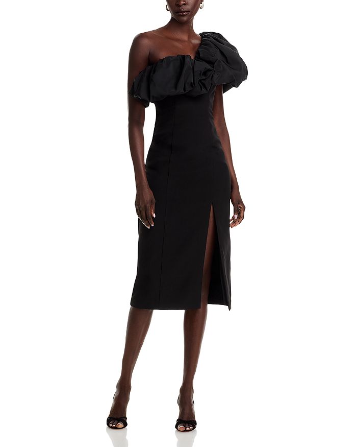 

Платье с пышными плечами Solid Dress BCBGMAXAZRIA, черный