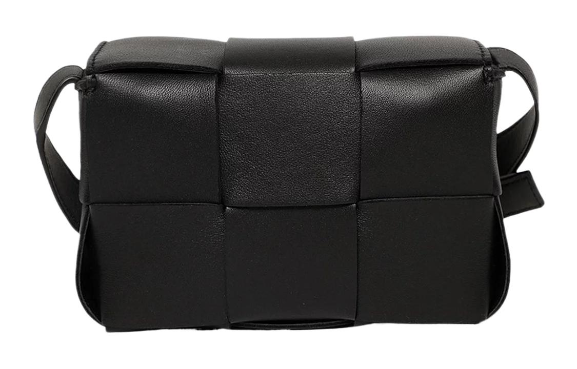 Сумка через плечо из телячьей кожи черная Bottega Veneta — фото 3