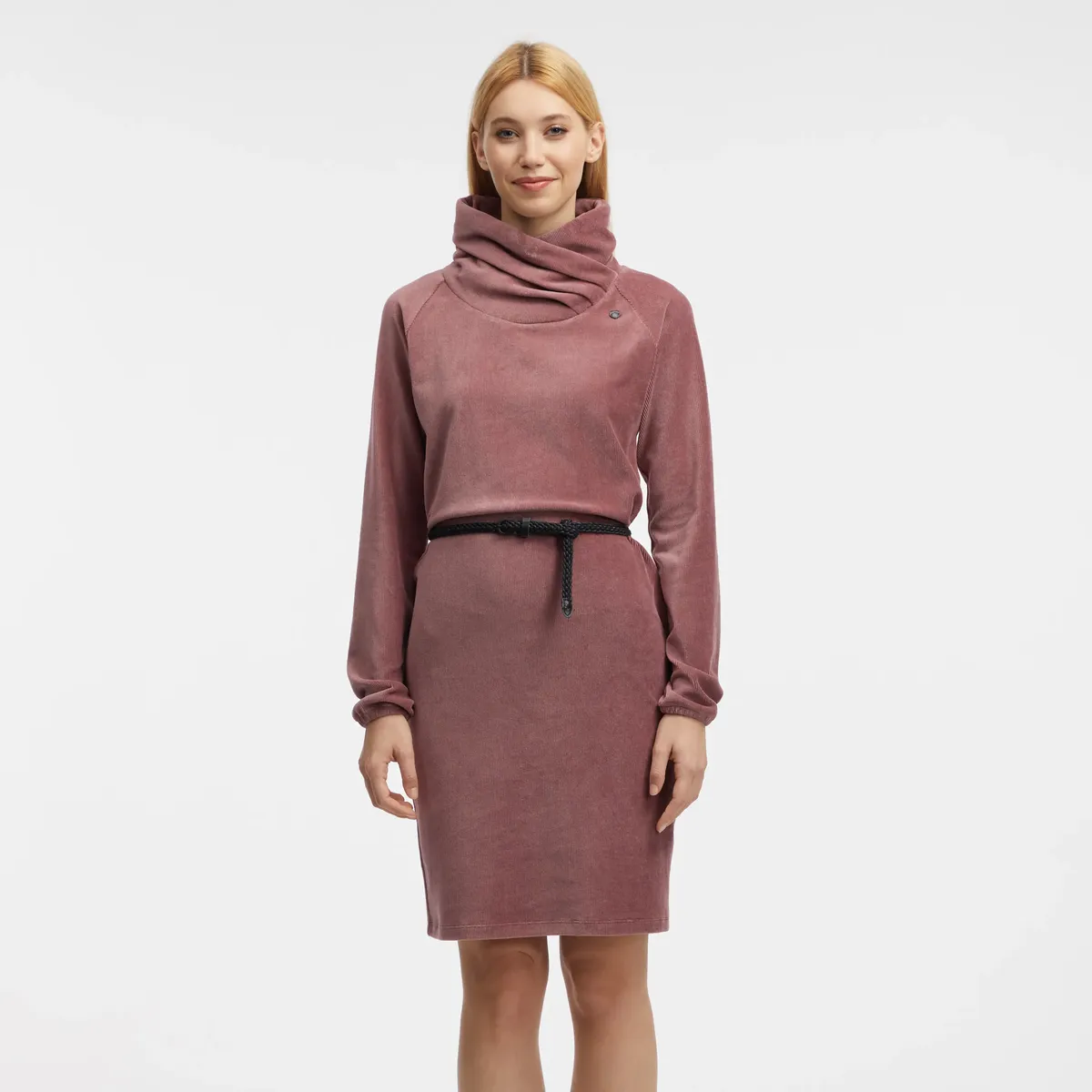 

Платье-свитшот в стиле Ragwear "BELITA", вельвет в рубчик, цвет Mauve
