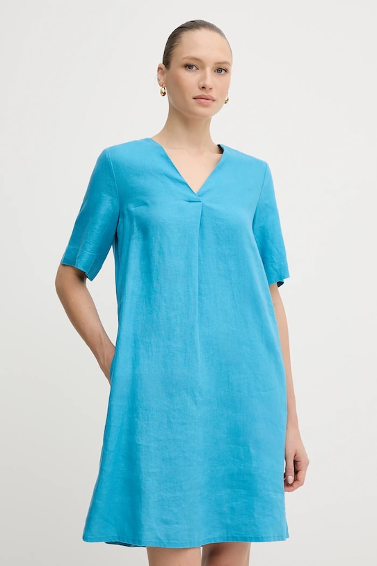 

Льняное платье United Colors Of Benetton, синий