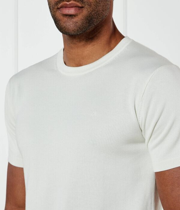 Футболка Calvin Klein Regular Fit, экрю — фото 4