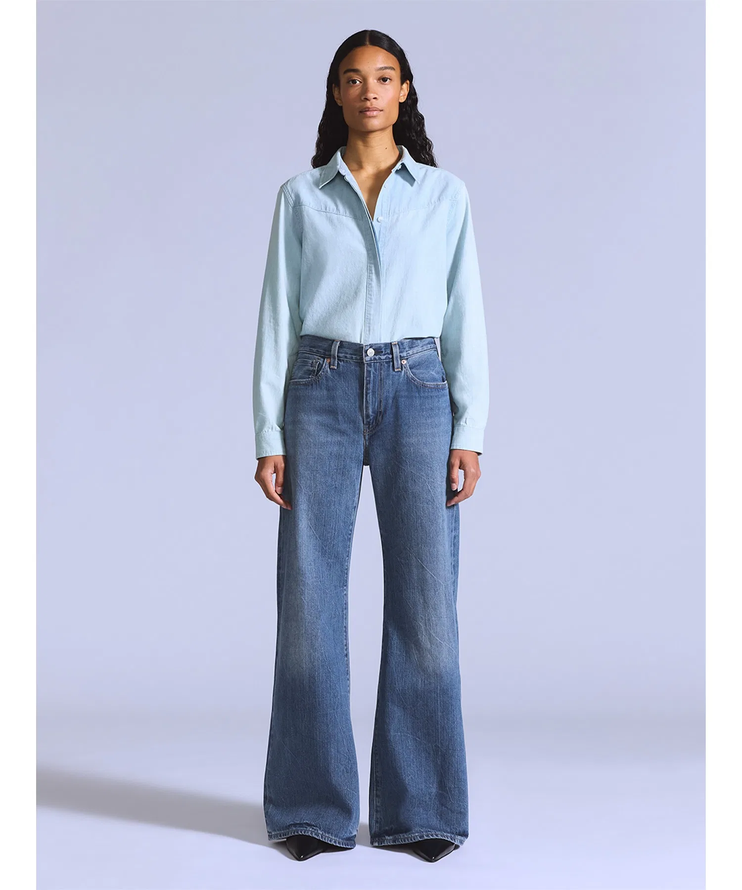 Свободные джинсы Levi's BLUETAB™ CARVE, средний цвет индиго — фото 2