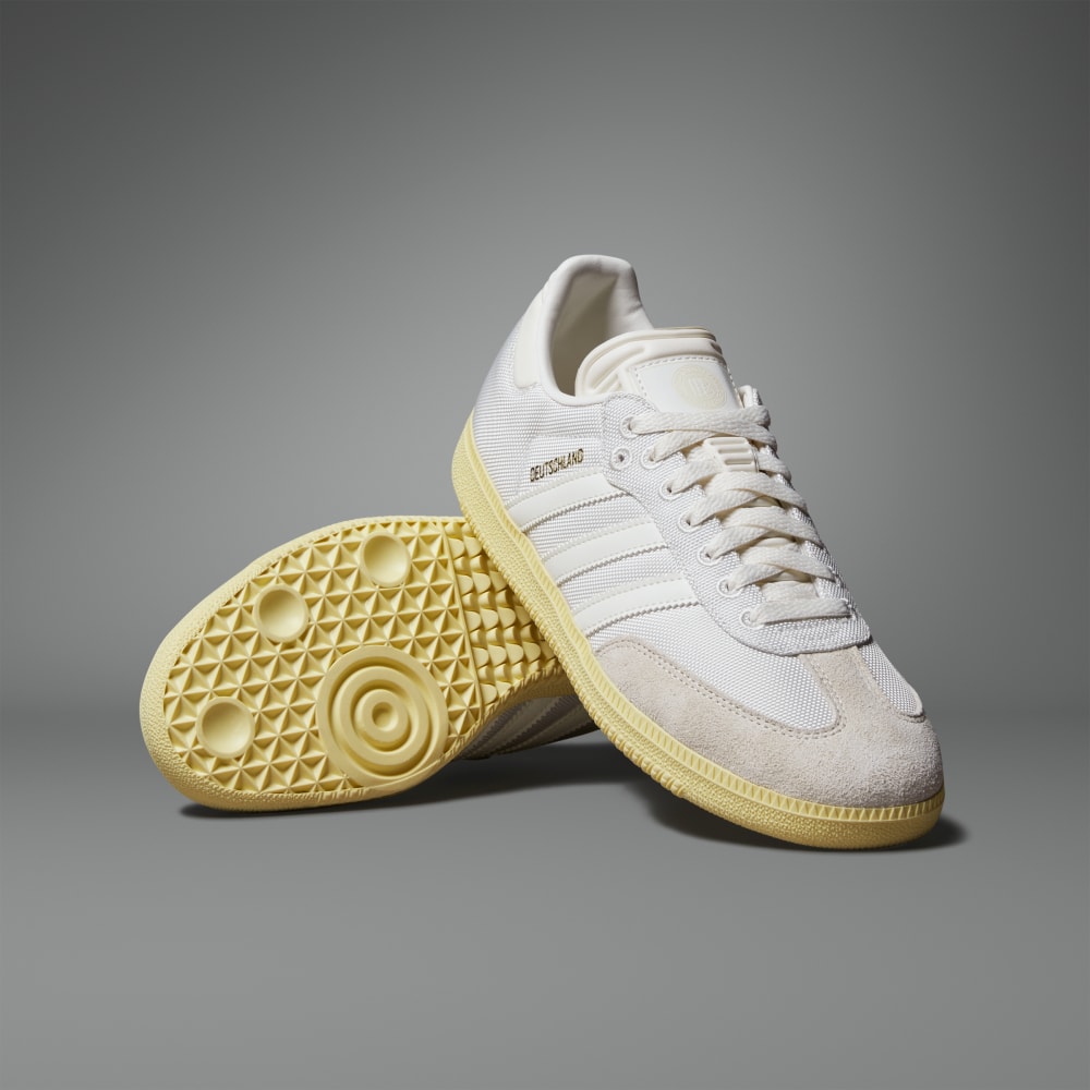 

Кроссовки Adidas Samba Germany Indoor Soccer Shoes, цвет Cloud White/Off White/Almost Yellow