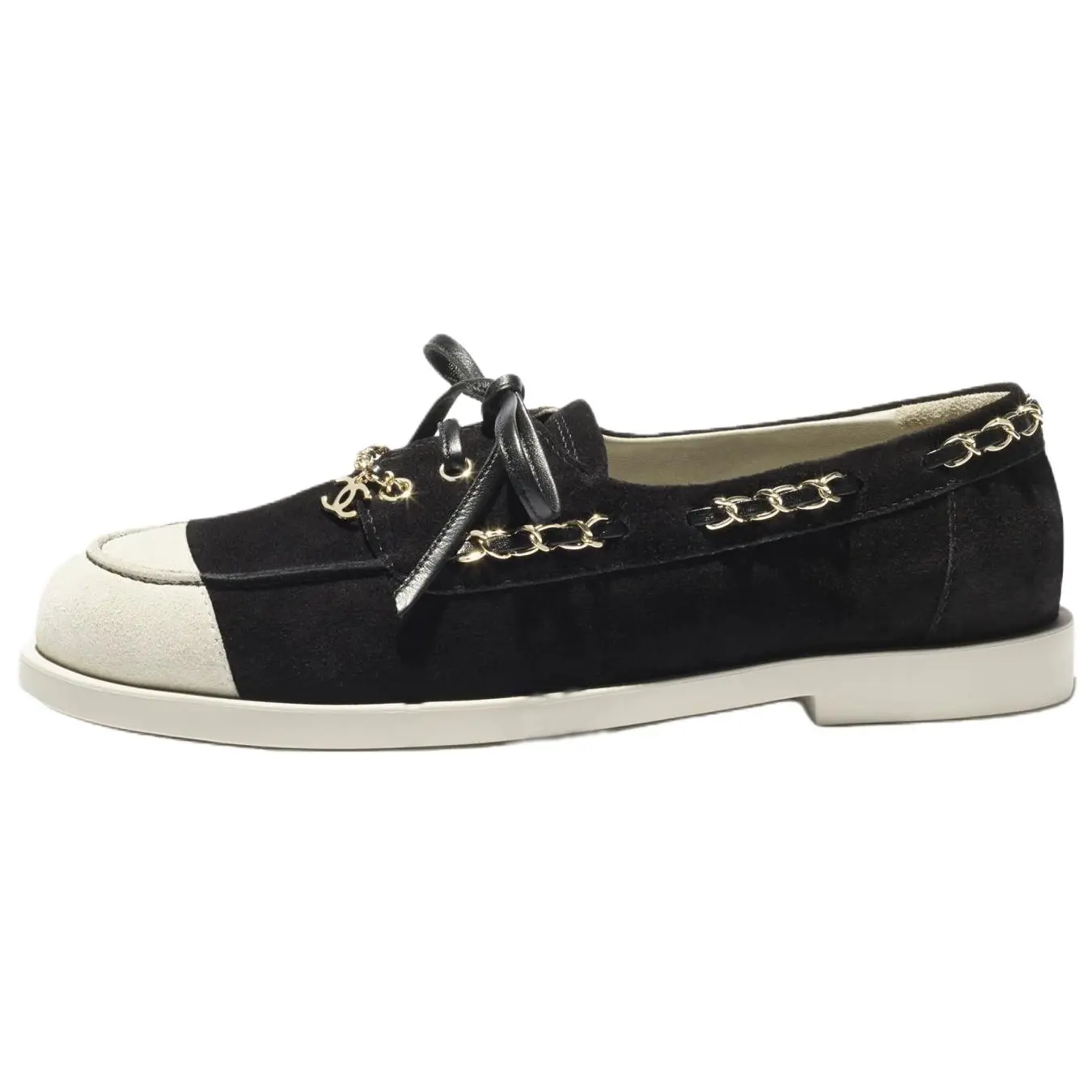 26C повседневные туфли женские черный белый CHANEL, Original Shoe Box Included