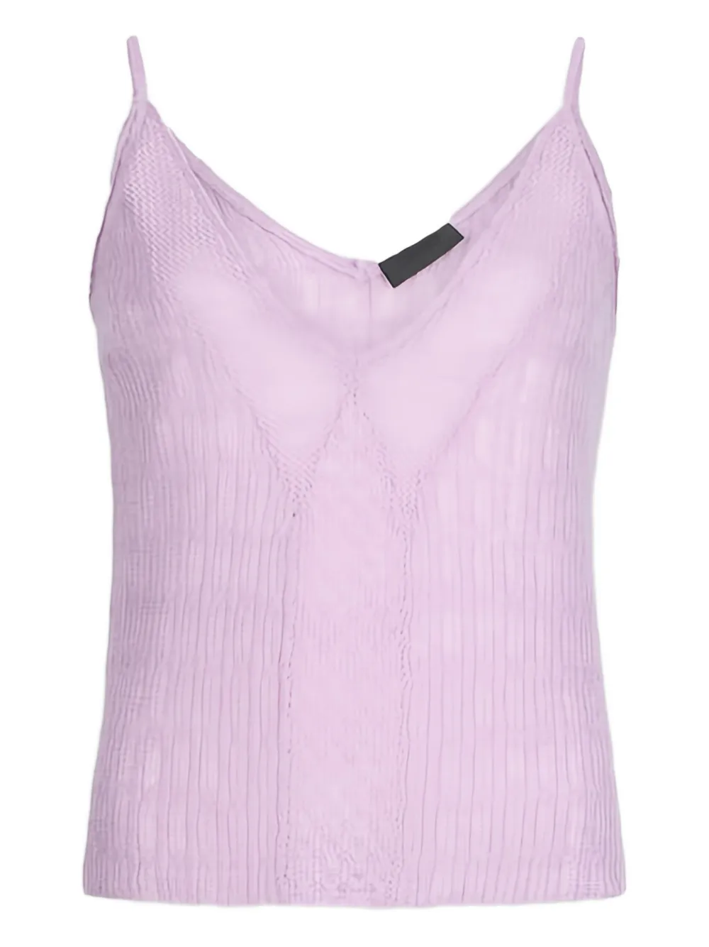 

Топ с V-образным вырезом и кружевной вязкой Liu Jo, розовый