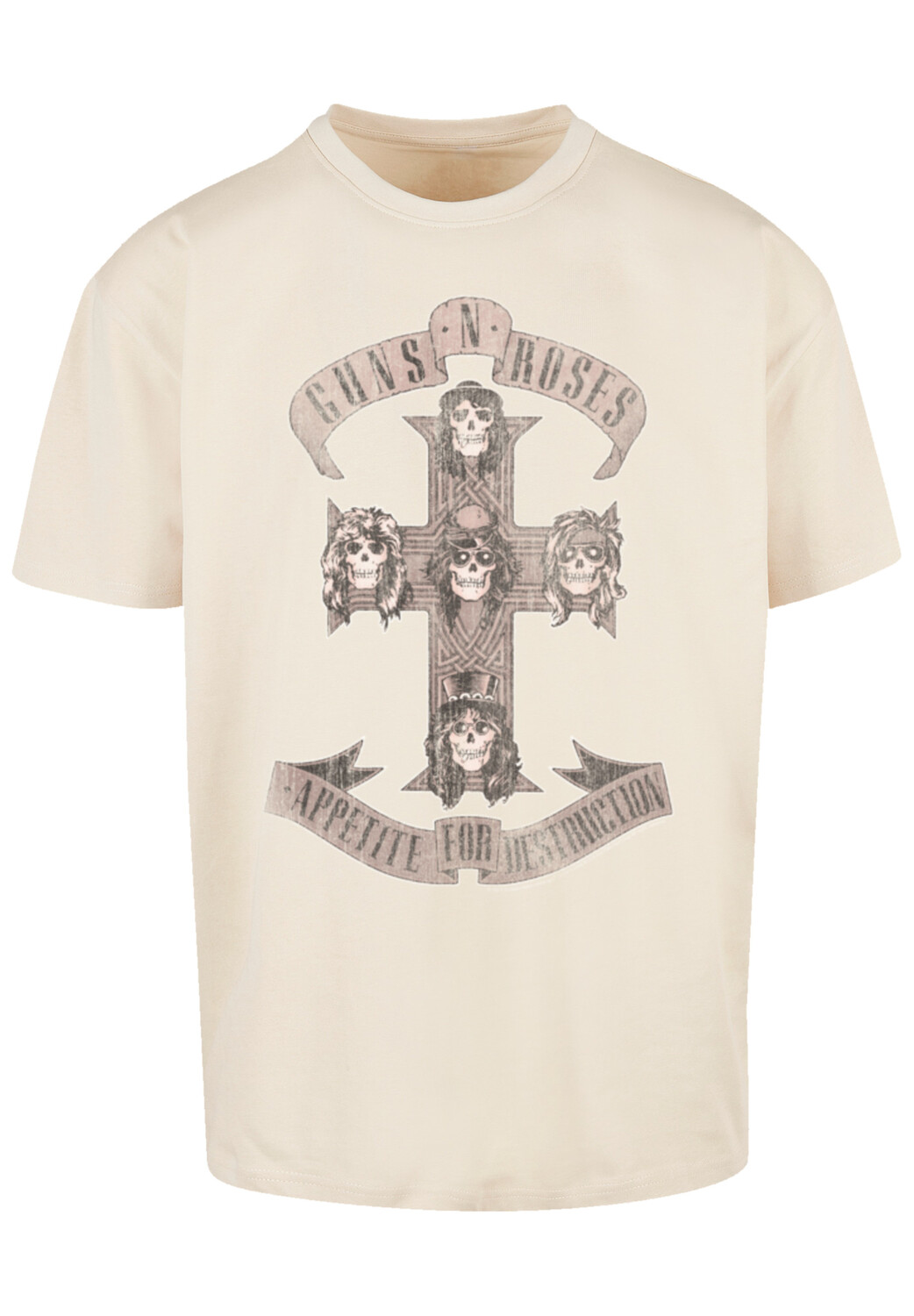 

Футболка F4NT4STIC Guns 'n' Roses Hard Rock Musik Band, песочный