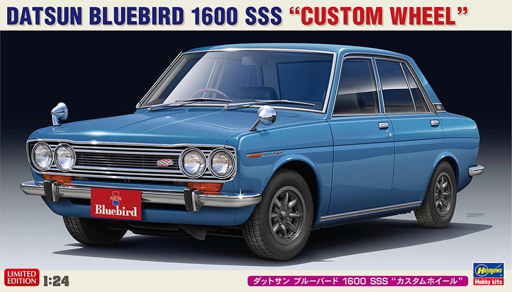 

Datsun Bluebird 1600 SSS (Кастомный диск) 1:24 Hasegawa 20651