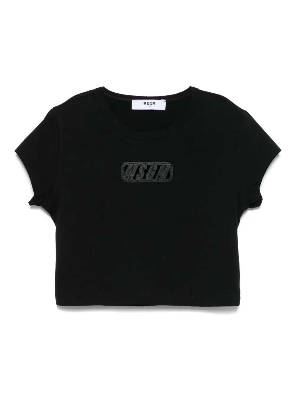 

Футболка с вышитым логотипом MSGM Kids, черный