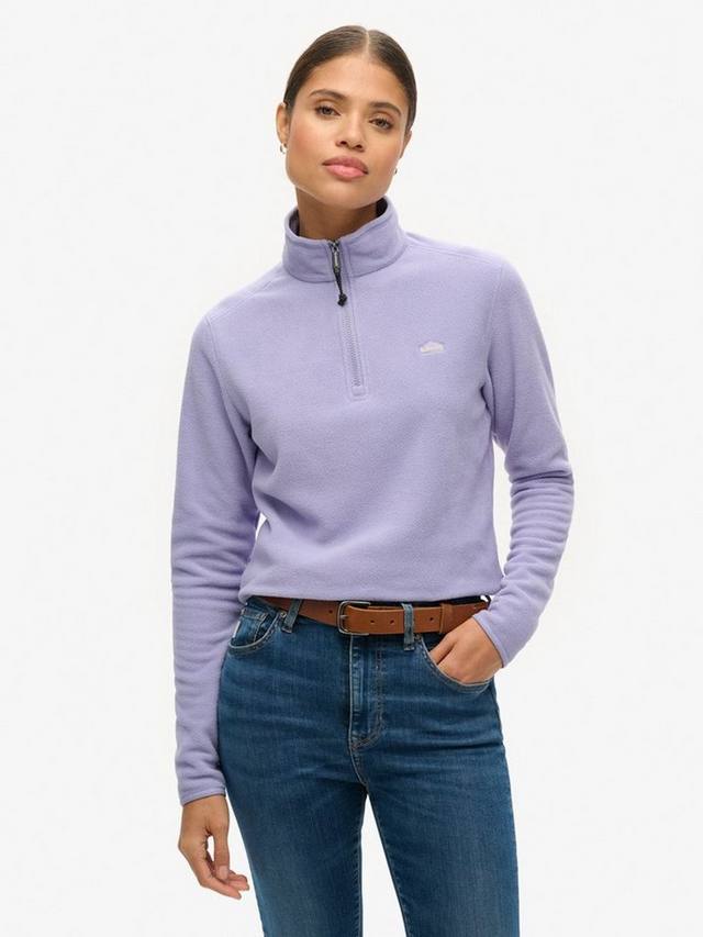 

Джемпер из полярного флиса на молнии наполовину Superdry, цвет Dull Purple