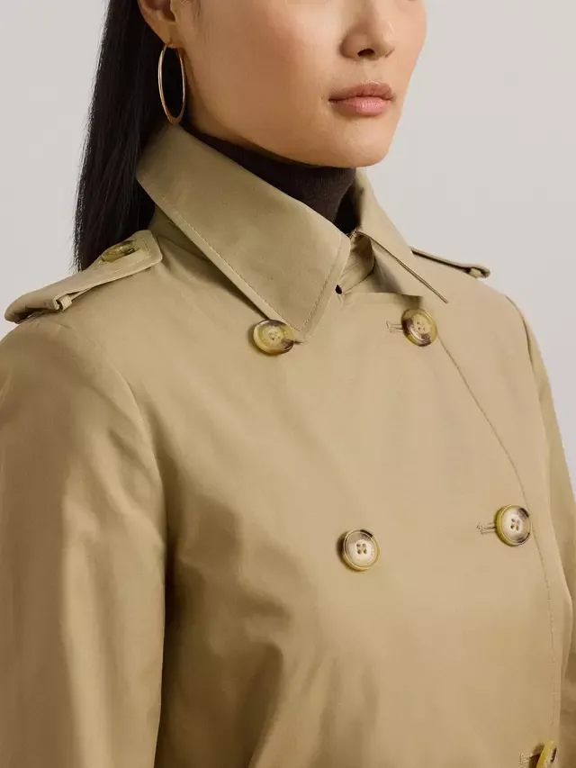 Двубортный тренч Лорен Ralph Lauren, Brown — фото 3