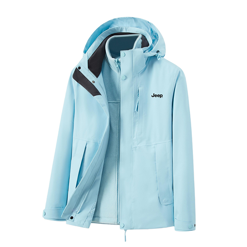 

Куртка Unisex Hooded Moderate Others Jeep, светло-синий[polar fleece liner]3-in-1