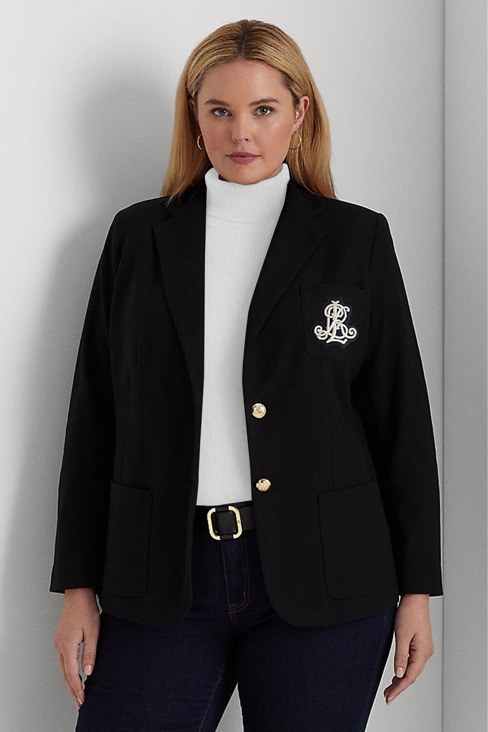 

Жаккардовый блейзер Curve Bullion Lauren Ralph Lauren, черный