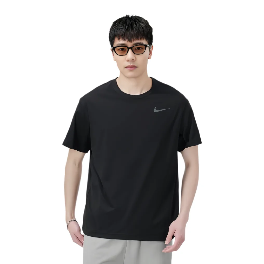Nike Футболка Dri Fit мужская черная/темно-серая — фото 4