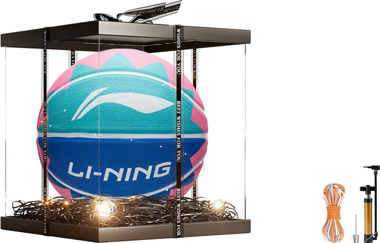 

Баскетбольная мяч для детей LiNing Indoor Outdoor Universal, размер 5, синяя, зеленая, розовая, резиновая