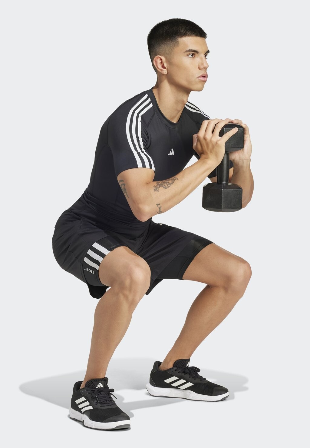 Спортивная футболка TECHFIT COMPRESSION 3-STRIPES adidas, черный — фото 2