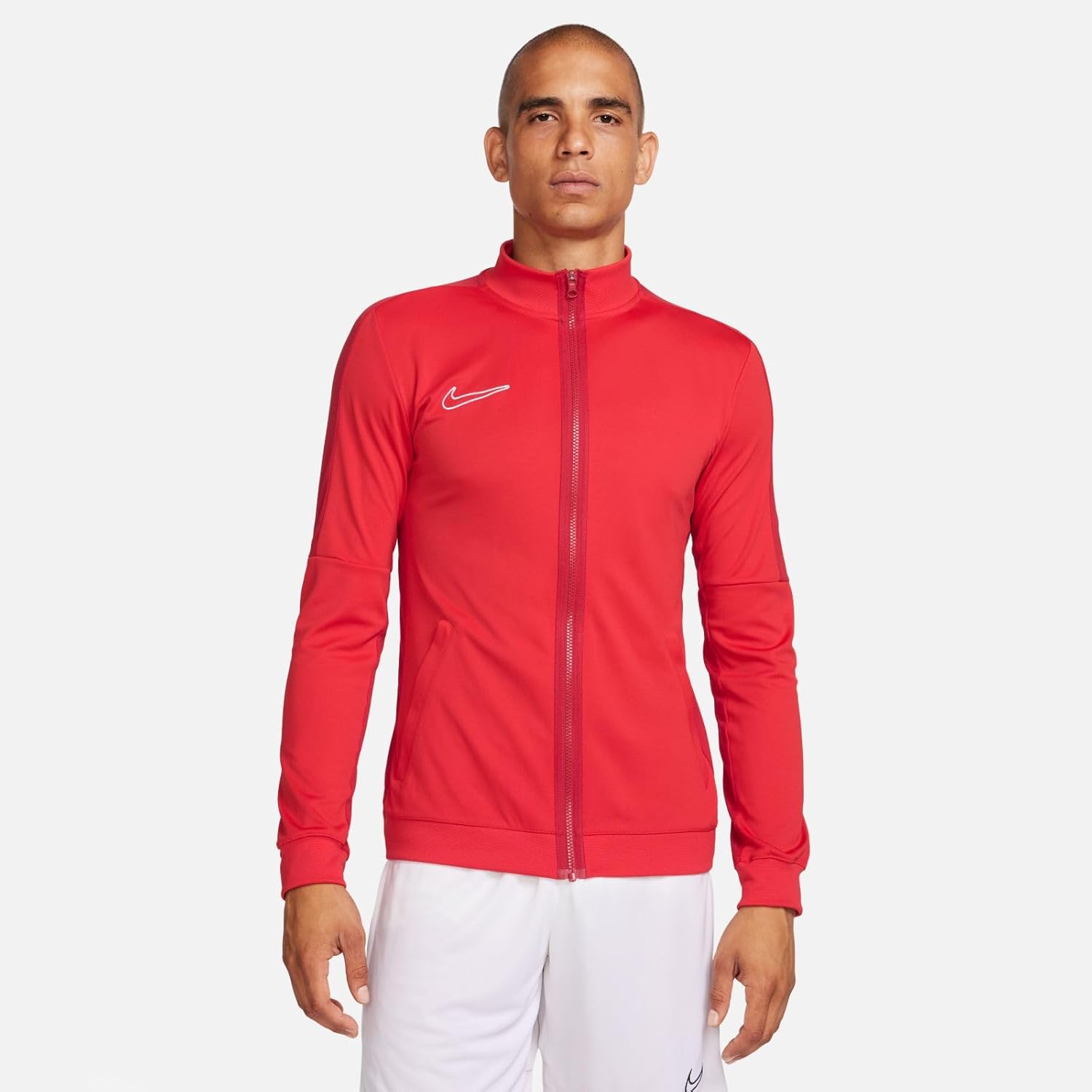 Футбольная куртка Nike M Nk Df Acd23 Trk Jkt K Knit для мужчин, University Red/Gym Red/White — фото 2