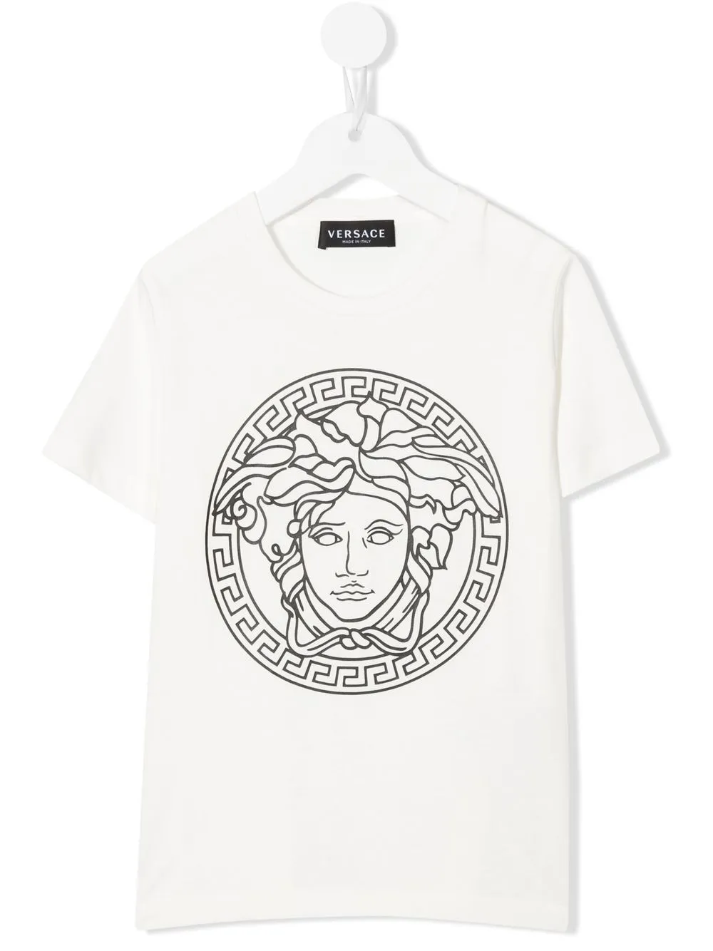 

Футболка с узором Medusa Versace Kids, белый