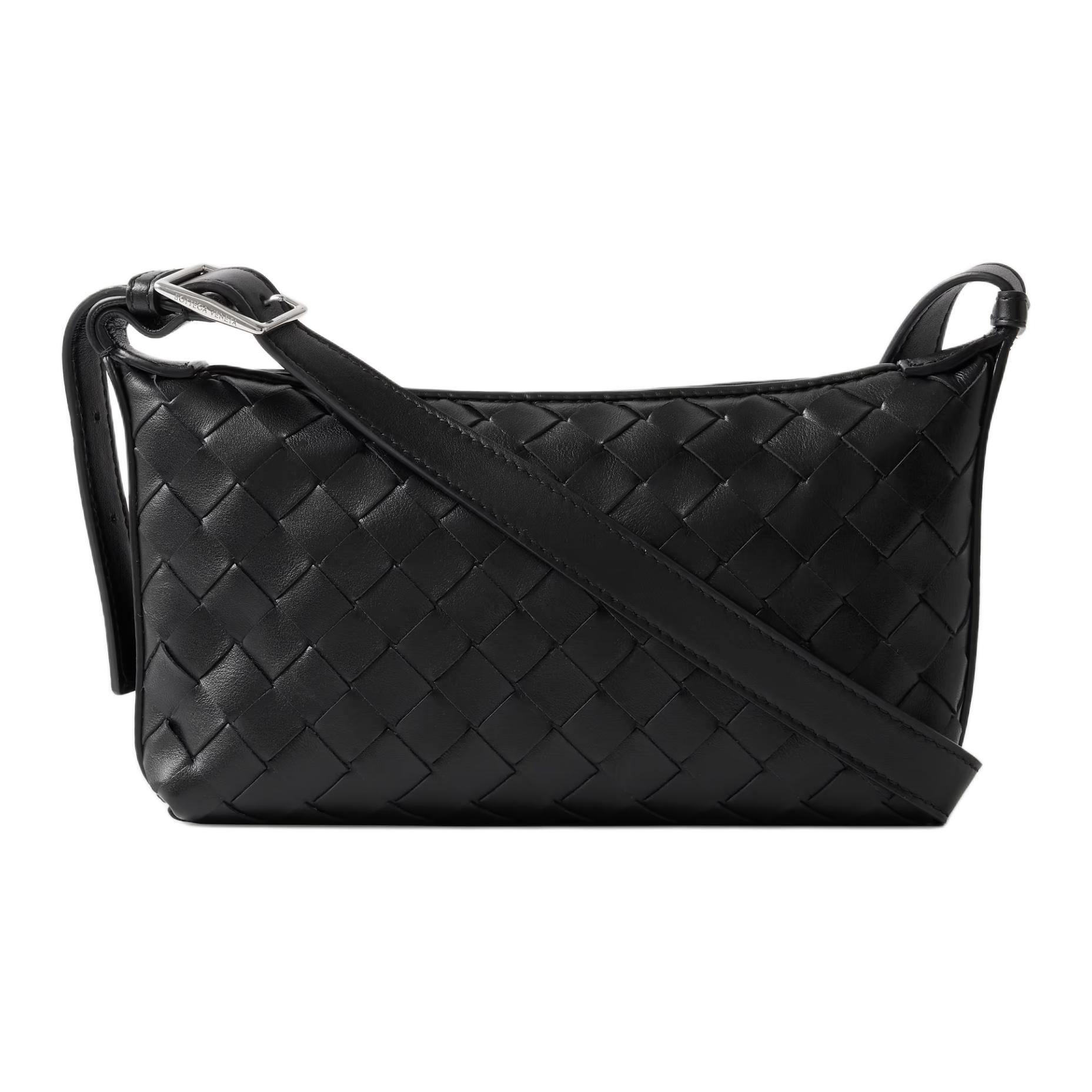 

Bottega Veneta Кожаная сумка через плечо унисекс чёрная